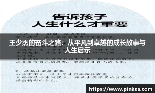 王少杰的奋斗之路：从平凡到卓越的成长故事与人生启示